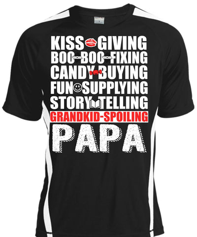 A black t-shirt with the shopify logo