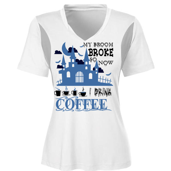 My Broom Broke So Now I Drink Coffee T Shirt, Wait For Halloween T Shirt, Awesome T-Shirts