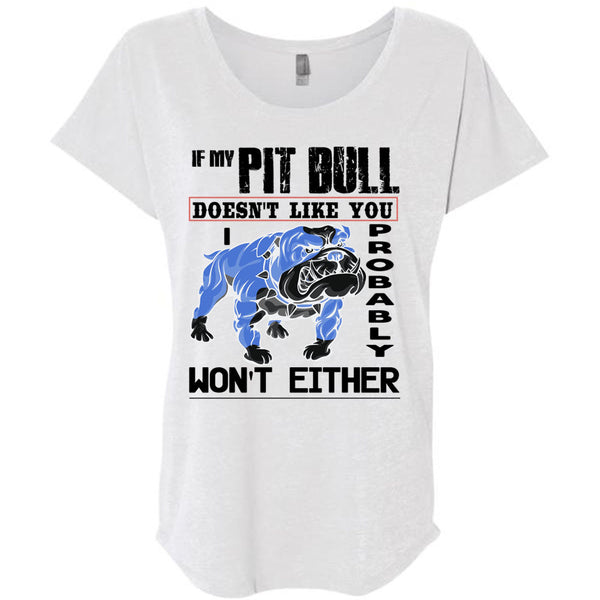 If My Pit Bull Doesn't Like You T Shirt, I Love My Dogs T Shirt, Awesome T-Shirts