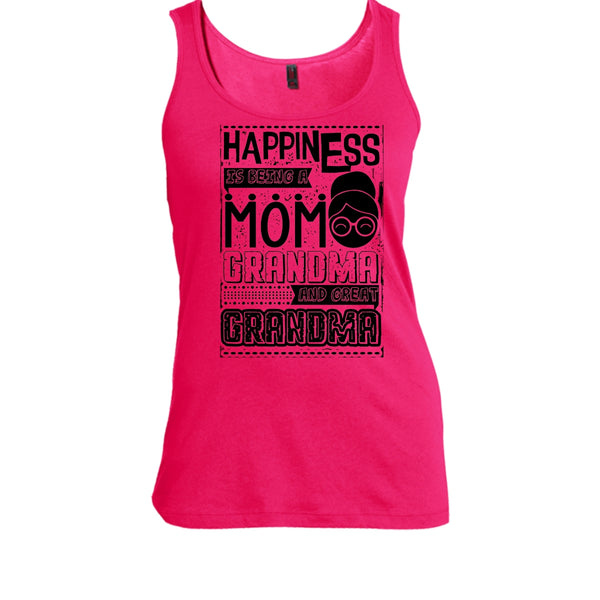 Happiness Is Being A Mom T Shirt, And Great Grandma Tank Top