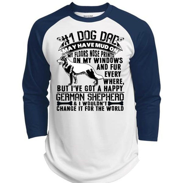 Dog Dad May Have Mud T Shirt, I Love My Dog T Shirt, Awesome T-Shirts  (Polyester Game Baseball Jersey)