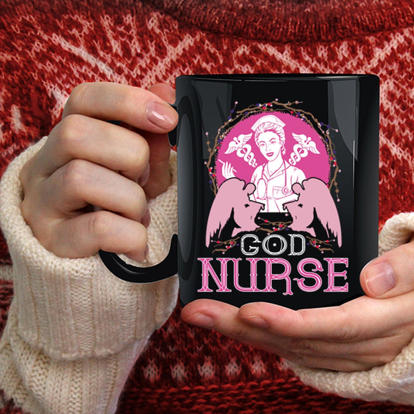 God Nurse Coffee Mug, Cute Gift For Nurses Coffee Cup