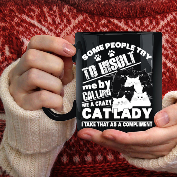 Crazy Cat Lady Coffee Mug, Cute Cat Lovers Coffee Cup