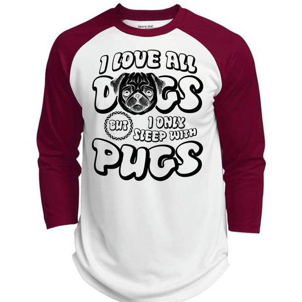 I Love All Dogs T Shirt, I Love Pug T Shirt, Awesome T-Shirts  (Polyester Game Baseball Jersey)