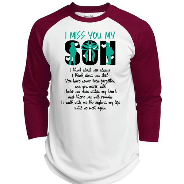 I Miss You Son T Shirt, I Love Son T Shirt, Awesome T-Shirts  (Polyester Game Baseball Jersey)