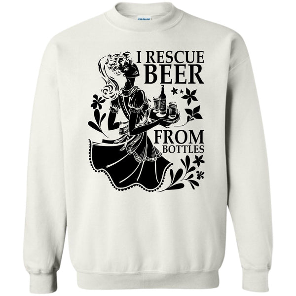 I Love Drink T Shirt, I Rescue Beer From Bottles Sweatshirt