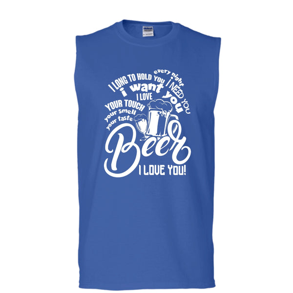 Your Taste Beer T Shirt, I Love You Tank Top (Men's Cotton Sleeveless)