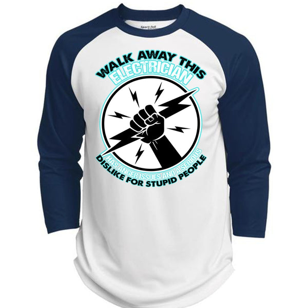Walk Away This Electrician T Shirt, I Love Electrician T Shirt, Awesome T-Shirts  (Polyester Game Baseball Jersey)