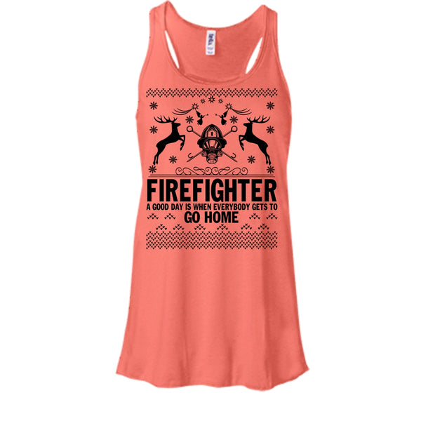 Firefighter Merry Christmas T Shirt, Merry Christmas Gift Tank Top