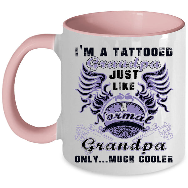 Awesome Grandpa Coffee Mug, I'm A Tattooed Grandpa Accent Mug
