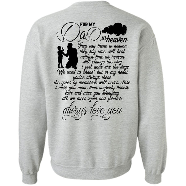 I Love Dad T Shirt, For My Dad In Heaven Sweatshirt