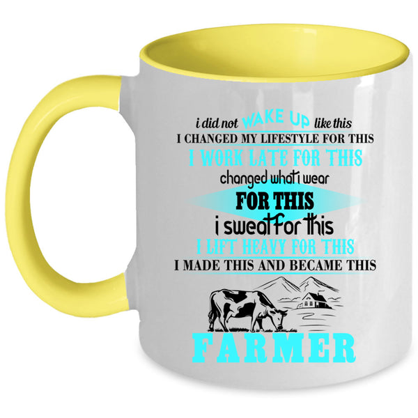 Cool Farmer Coffee Mug, Became This Farmer Accent Mug