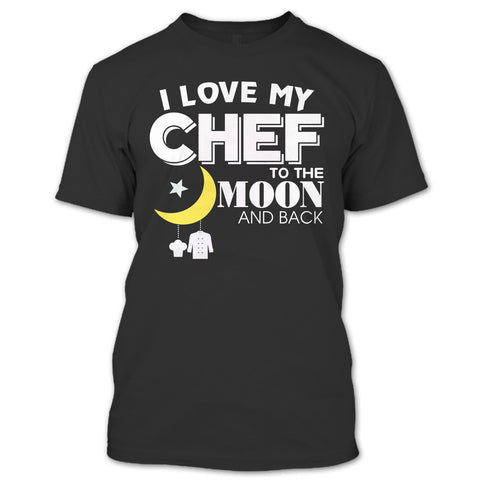 A black t-shirt with the shopify logo