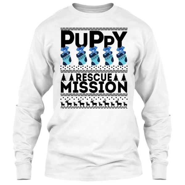 Puppy Rescue Mission T Shirt, Dog Merry Christmas T Shirt