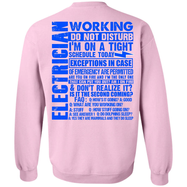 I Love Electrician T Shirt, Electrician Working Do Not Disturb Sweatshirt