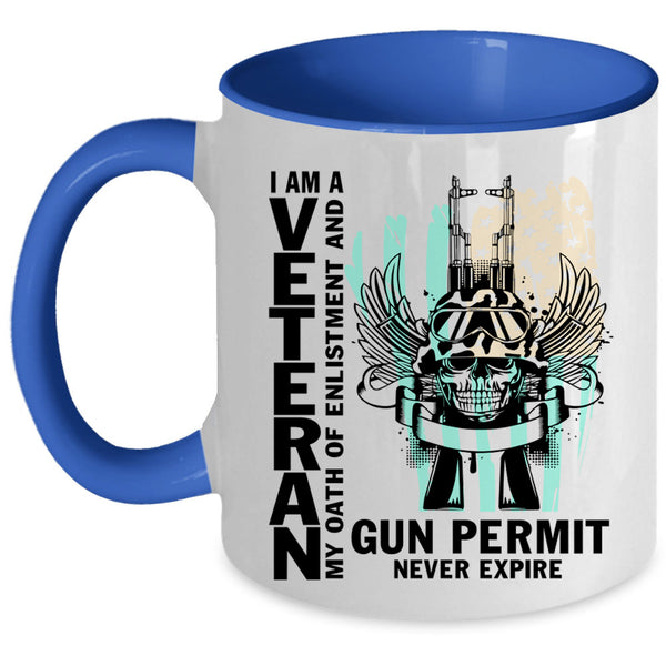 Funny Gift For Grandpa Coffee Mug, I Am A Veteran Accent Mug