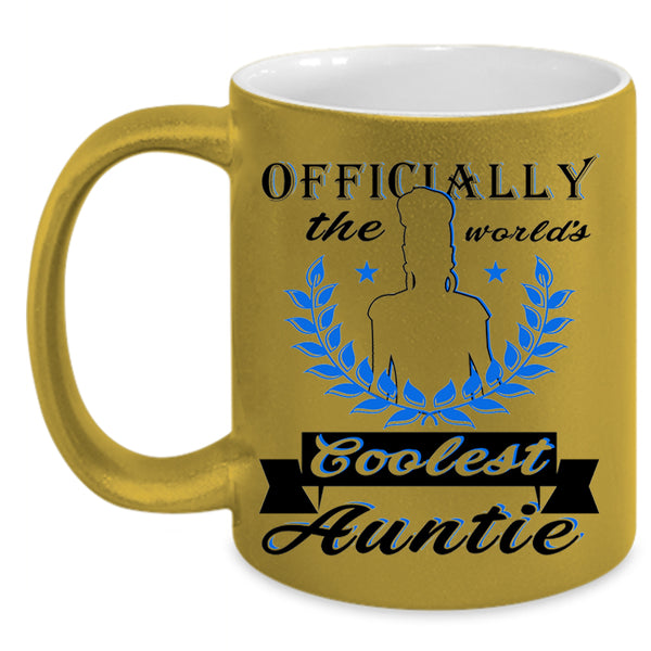 Coolest Auntie Coffee Mug, The Wprld's Coolest Auntie Accent Mug