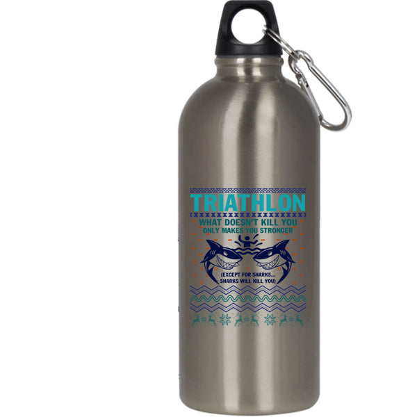 Triathlon 20 oz Stainless Steel Bottle,Christmas Gift For Triathlon Outdoor Sports Water Bottle