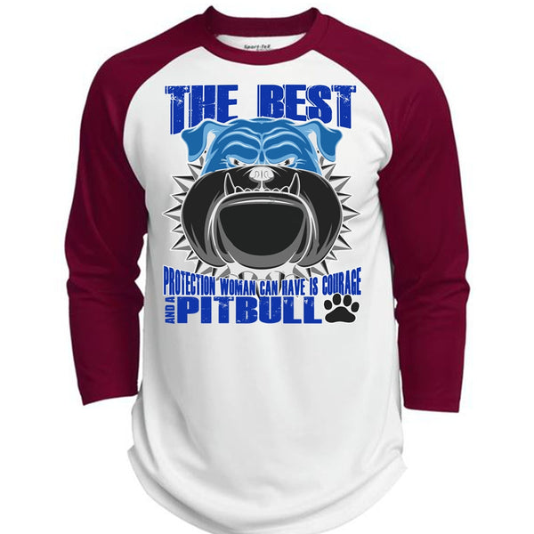 Woman Can Have Is Courage And A Pit Bull T Shirt, My Favorite T Shirt, Awesome T-Shirts  (Polyester Game Baseball Jersey)
