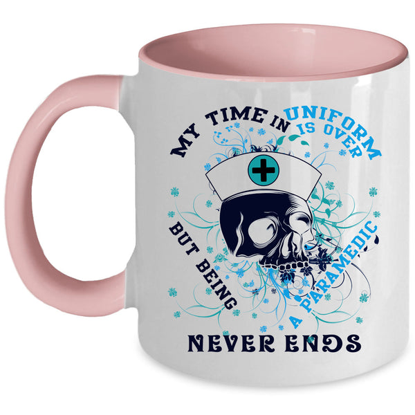 Being A Paramedic Coffee Mug, My Time In Uniform Is Over Accent Mug