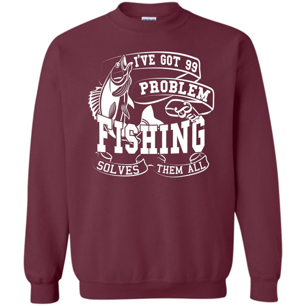 But Fishing Solves Them All T Shirt, Coolest Fishing Lover Sweatshirt