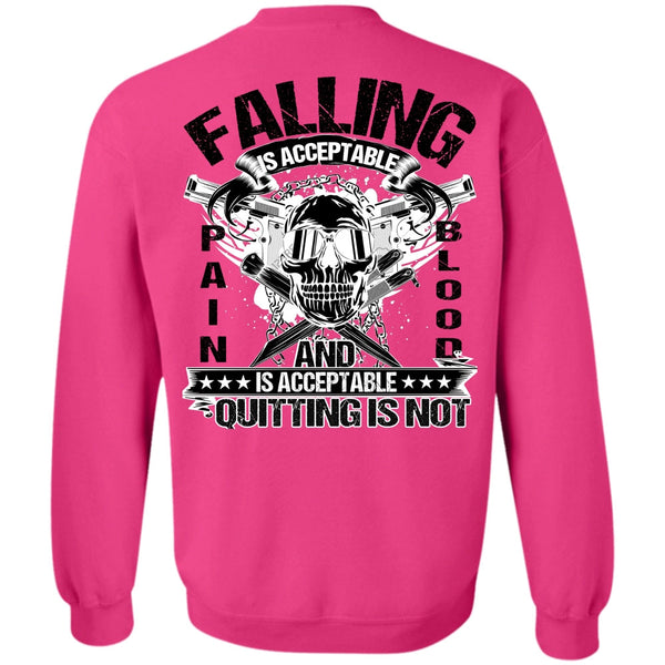 I Love Veteran T Shirt, Falling Is Acceptable Sweatshirt