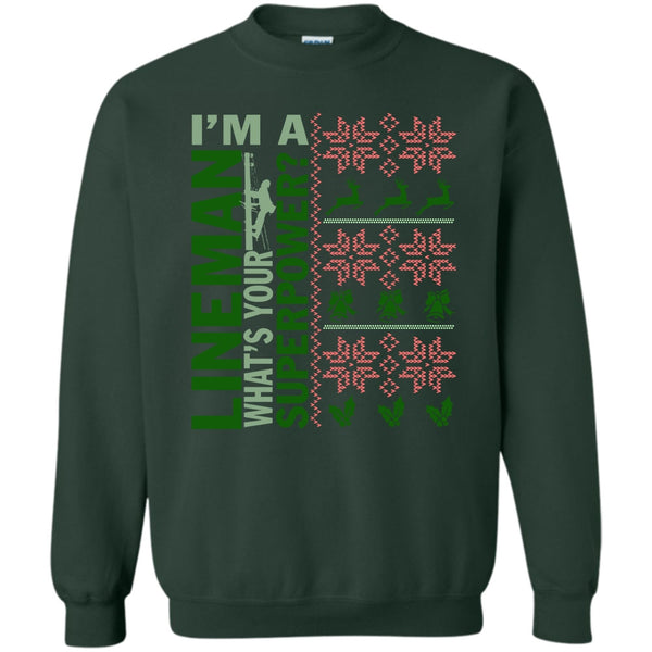 What's Your Superpower? T Shirt, Lineman Merry Christmas Sweatshirt