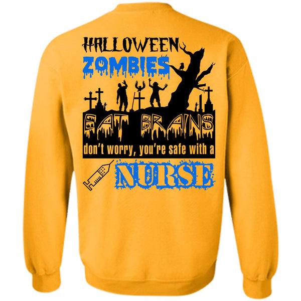 Wait For Halloween T Shirt, Halloween Zombies Eat Brains Sweatshirt