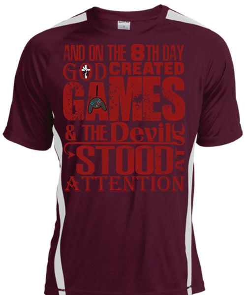 God Created Games T Shirt, The Devils Stood At Attention T Shirt, Cool Shirt