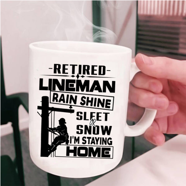 Cool Grandpa Coffee Mug, Retired Lineman Cup