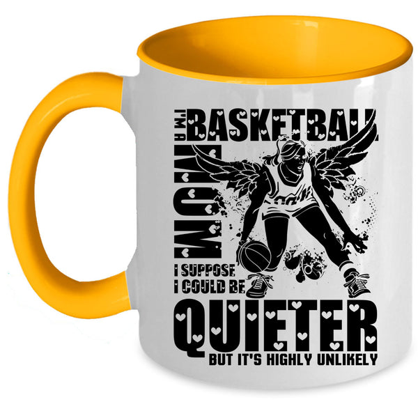 Cool Gift For Basketball Mom Coffee Mug, I'm A Basketball Mom Accent Mug