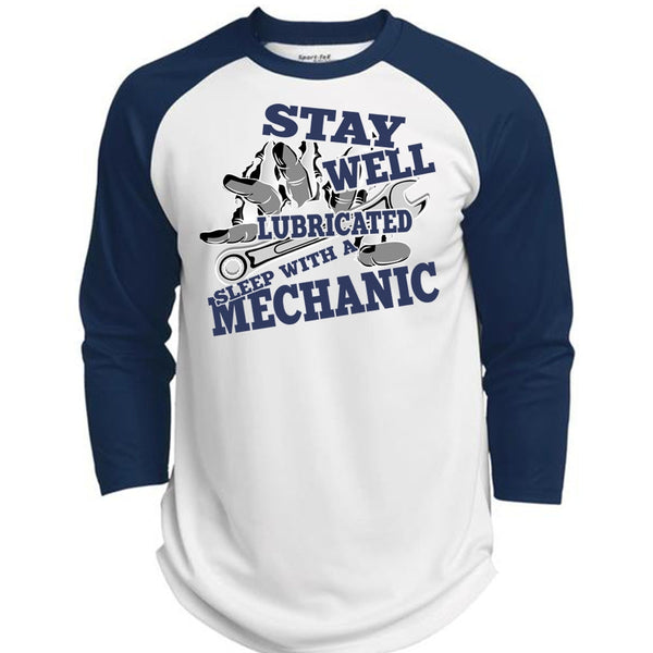 Stay Well Lubricated Sleep With A Mechanic T Shirt, I Love Mechanic T Shirt, Awesome T-Shirts  (Polyester Game Baseball Jersey)