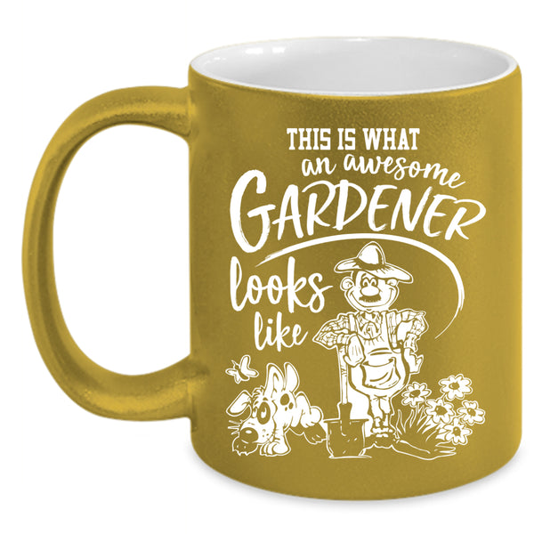 This Is An Awesome Gardener Coffee Mug, Cute Gardener Coffee Cup