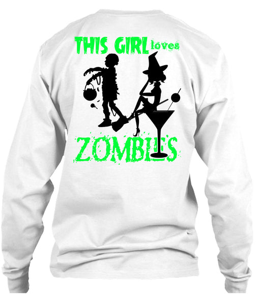 This Girl Loves Zombies T Shirt, Wait For Halloween T Shirt