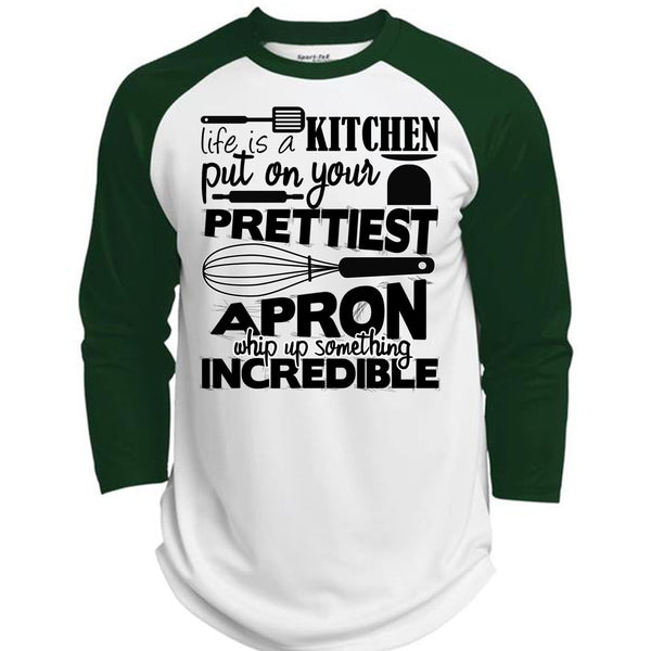 Life Is A Kitchen T Shirt, I Love Cooking T Shirt, Awesome T-Shirts  (Polyester Game Baseball Jersey)