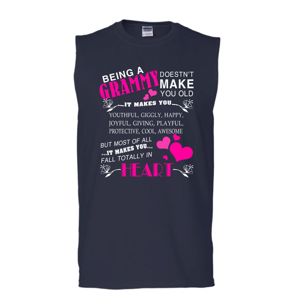 Being A Grammy T Shirt, Coolest Grandmother T Shirt, Cool T Shirt (Men's Cotton Sleeveless)