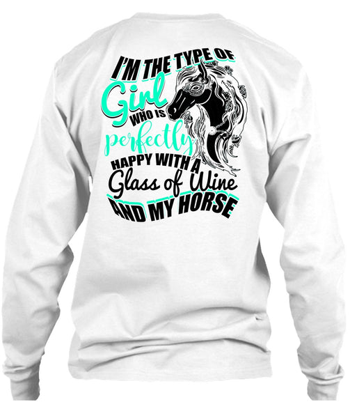 Glass Of Wine And My Horse T Shirt, I Love Horse T Shirt