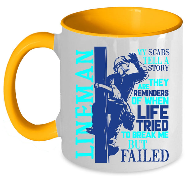 Awesome Gift For Lineman Coffee Mug, Lineman Accent Mug
