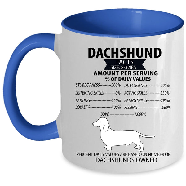 Dachshunds Owned Coffee Mug, Dachshund Accent Mug