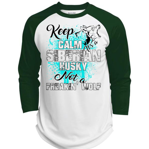 Keep Calm Siberian Husky T Shirt, I Love Dog T Shirt, Awesome T-Shirts  (Polyester Game Baseball Jersey)