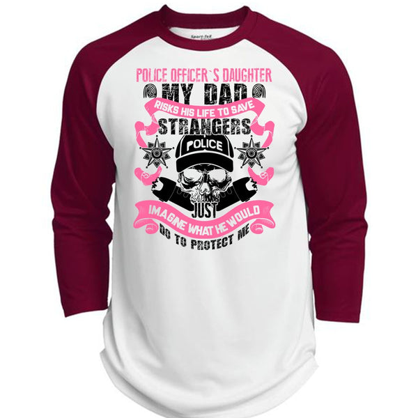 Police Officer's Daughter T Shirt, I Love Police T Shirt, Awesome T-Shirts  (Polyester Game Baseball Jersey)