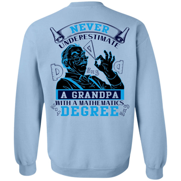 Being A Mathematic T Shirt, Grandpa With A Mathematics Degree Sweatshirt