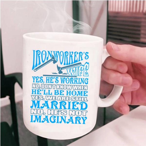 Just Married Coffee Mug, Ironworker's Wife Cup