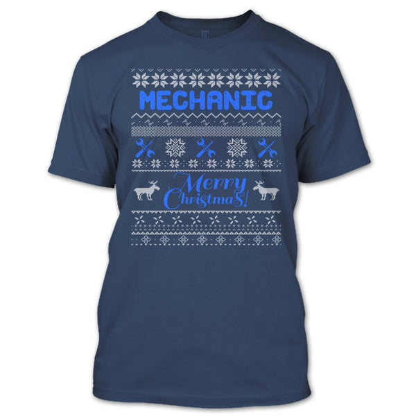 Mechanic Merry Christmas T Shirt, Coolest Mechanic T Shirt
