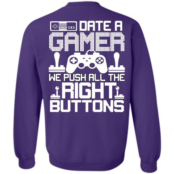 Right Buttons T Shirt, I Love Gaming Sweatshirt