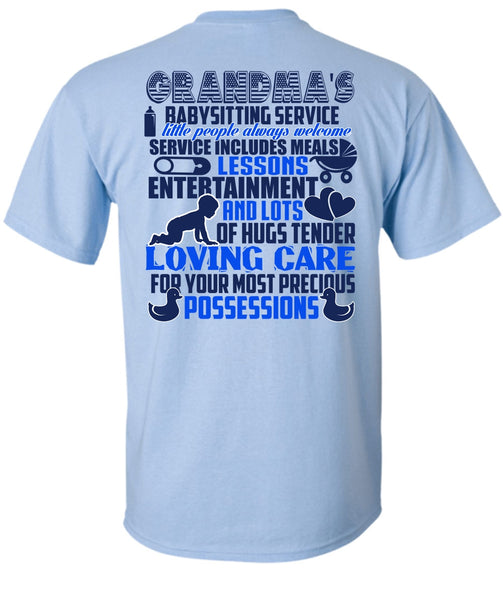 Grandma's Babysitting Service T Shirt, I Love Family T Shirt