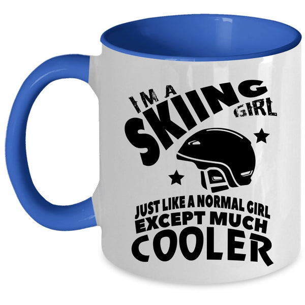 Cool Gift For Skiing Girl Coffee Mug, I'm A Skiing Girl Accent Mug