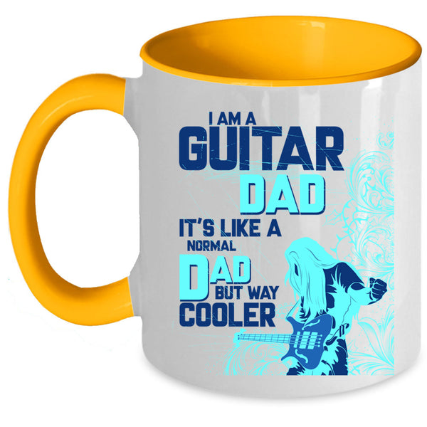 Cool Daddy Coffee Mug, I Am A Guitar Dad Accent Mug
