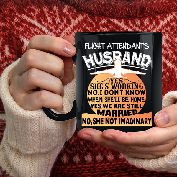 Flight Attendant's Husband Coffee Mug, Just Married Coffee Cup