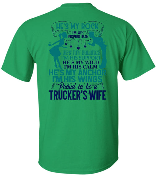 Proud To Be A Trucker's Wife T Shirt, I Love Trucking T Shirt